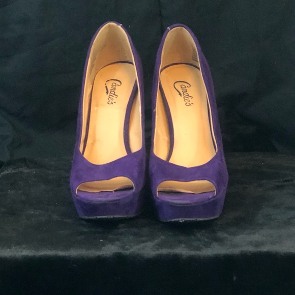 Candie’s, Purple, Peep Toe, Pumps - Picture 2 of 7